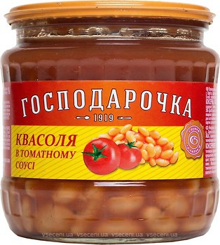 Квасоля в томатном соусе (стекляная банка) 450 г