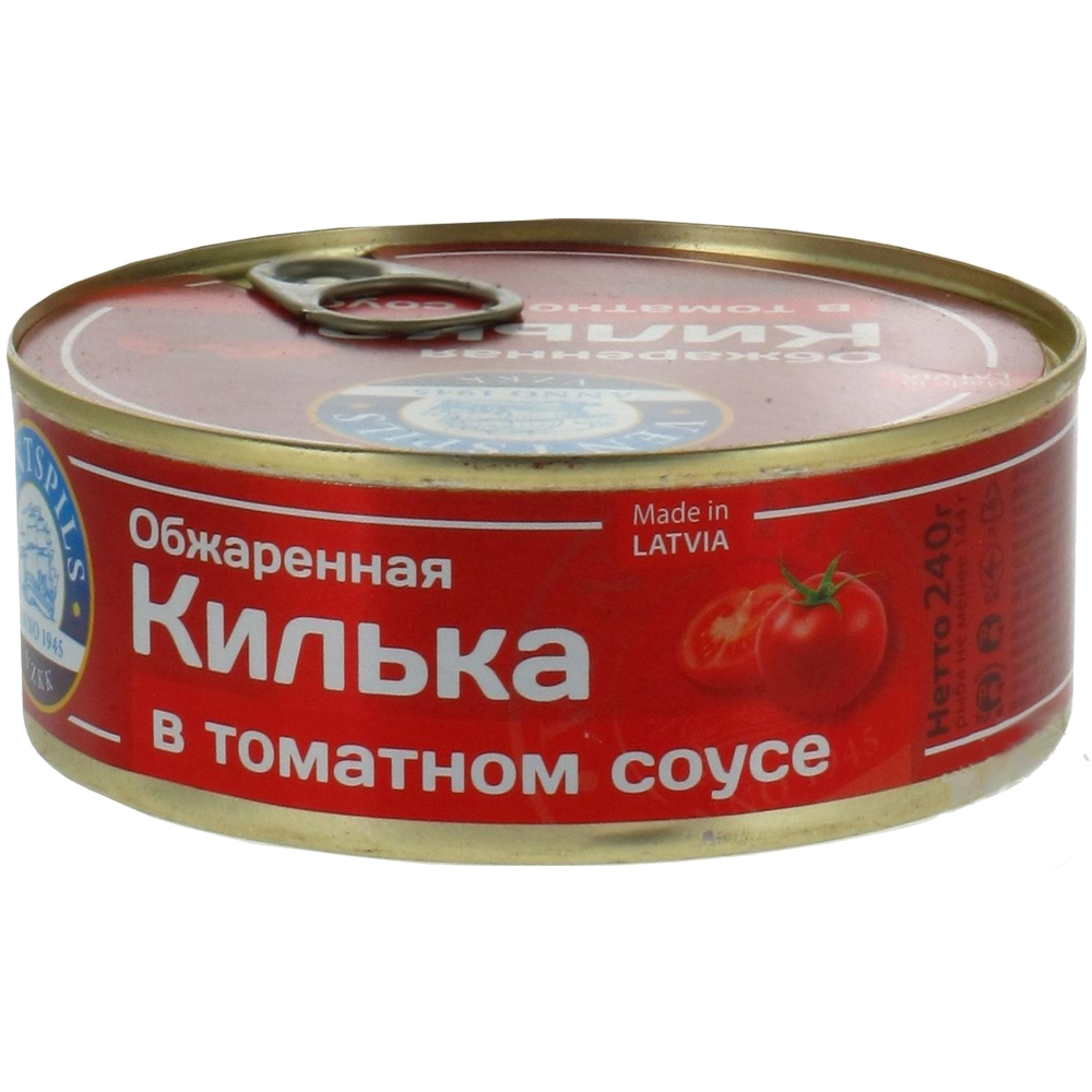 Кілька в томатному соусі, ключ Ventspils 240 г