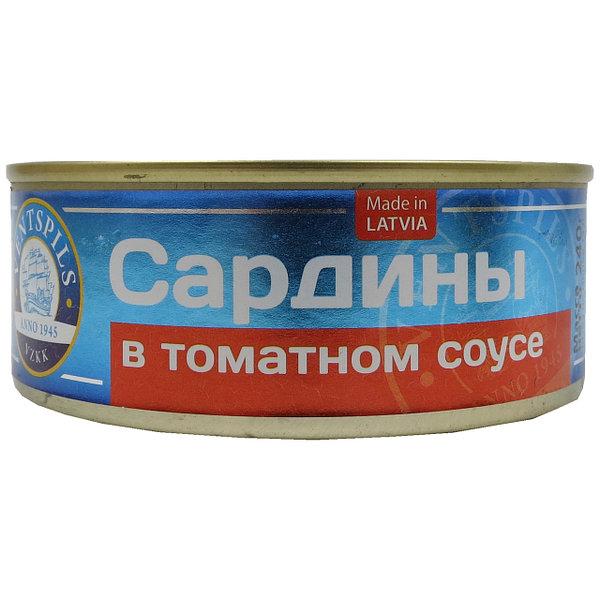 Сардина в томатному соусі, ключ Ventspils 240 г
