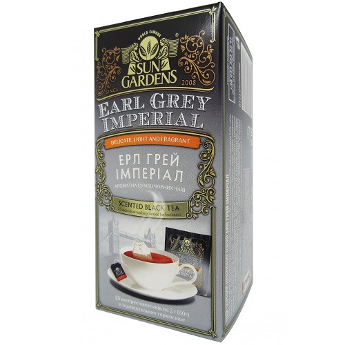 Чай SUN Gardens Earl Grey Імперіал 25 пакетів