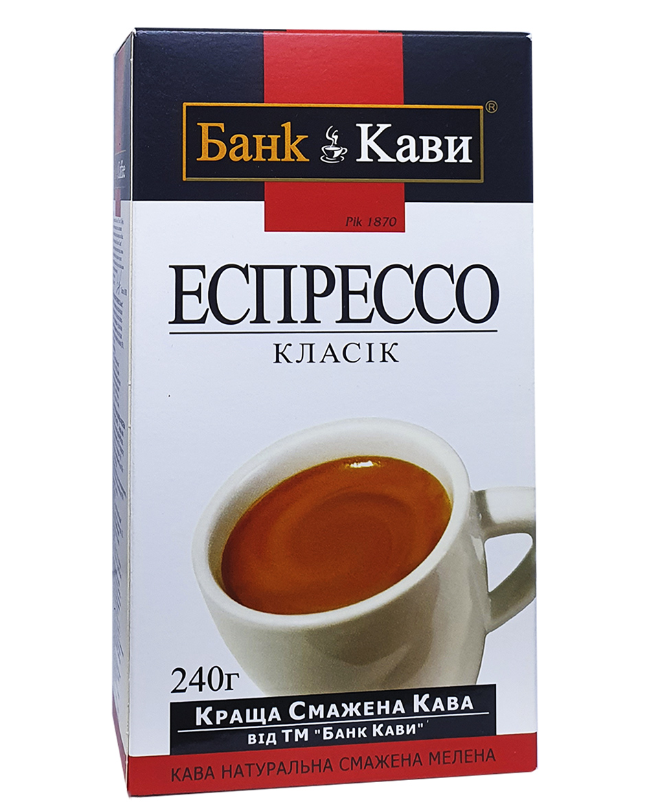 Кофе молотый Bank of Coffee Еспрессо Класік 240 г