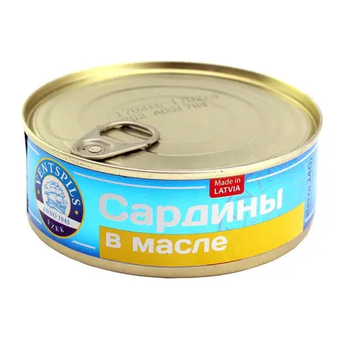 Сардина в олії ключ з/б ТМ Вентспілс 240 г