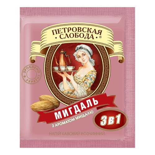 Кофейный напиток растворимый Петровская Слобода 3в1 миндаль 25 пакетов