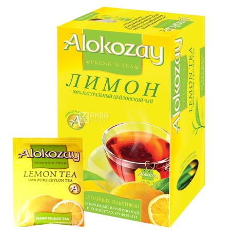 Чай черный с лимоном Alokozay 25 пакетов