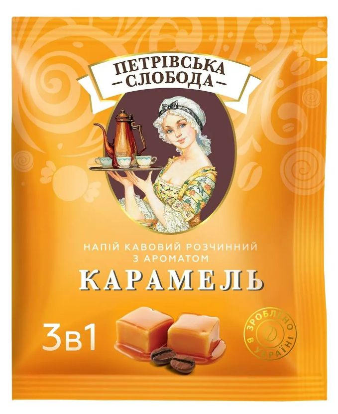 Кофейный напиток растворимый Петровская Слобода 3в1 карамель 25 пакетов