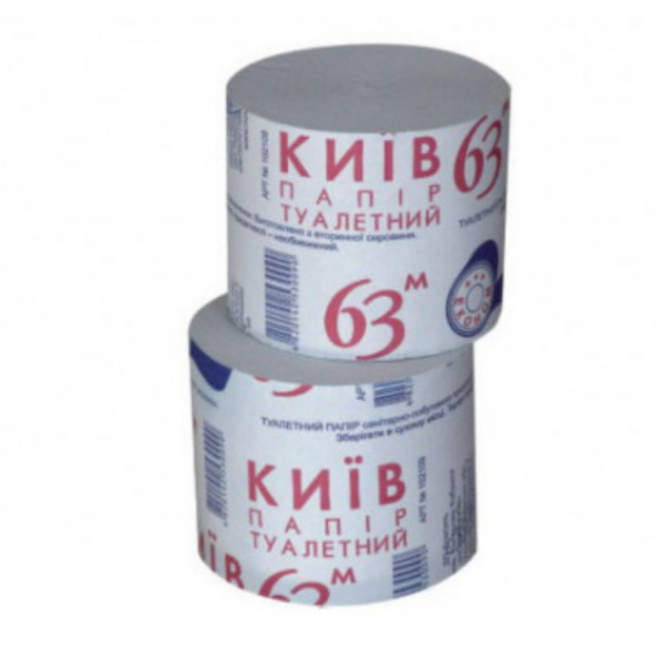 Бумага туалетная Киев 63 м (только кратно упаковке 8 шт.)