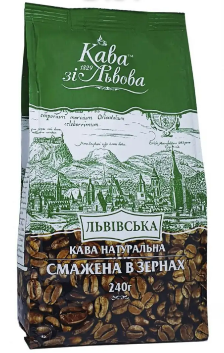 Кофе со Львова зерновой Львовский 240 г