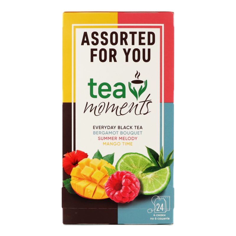 Набір чаю Tea Moments Assorted for You 24шт*1.7г (4 смаки по 6шт)