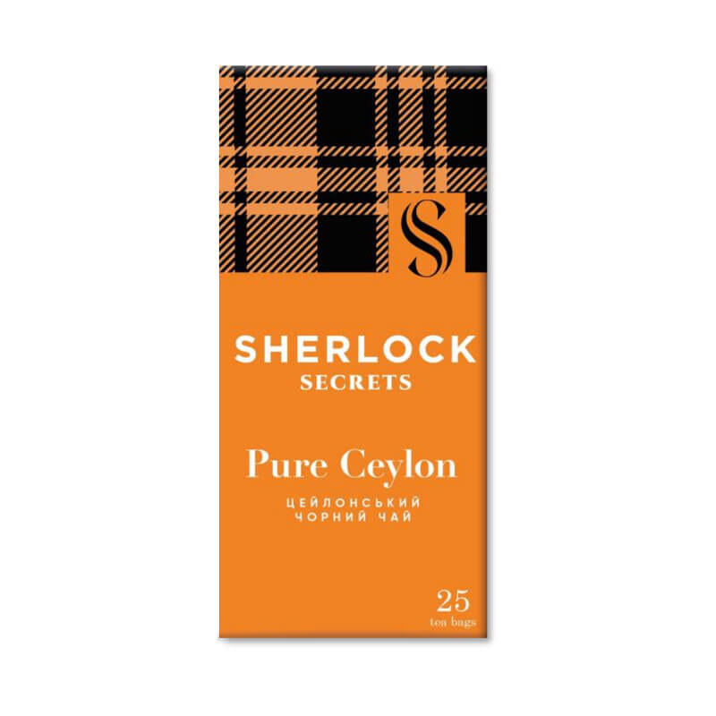 Чай чорний чистий Цейлон Sherlock 25 пакетів