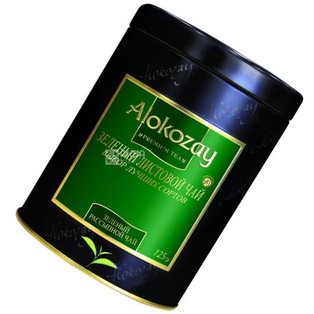 Чай зеленый листовой Alokozay Ж/Б 125 г