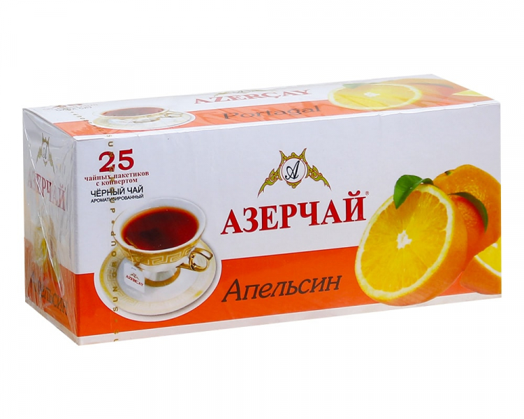 Чай чорний з апельсином АЗЕРЧАЙ  25пак