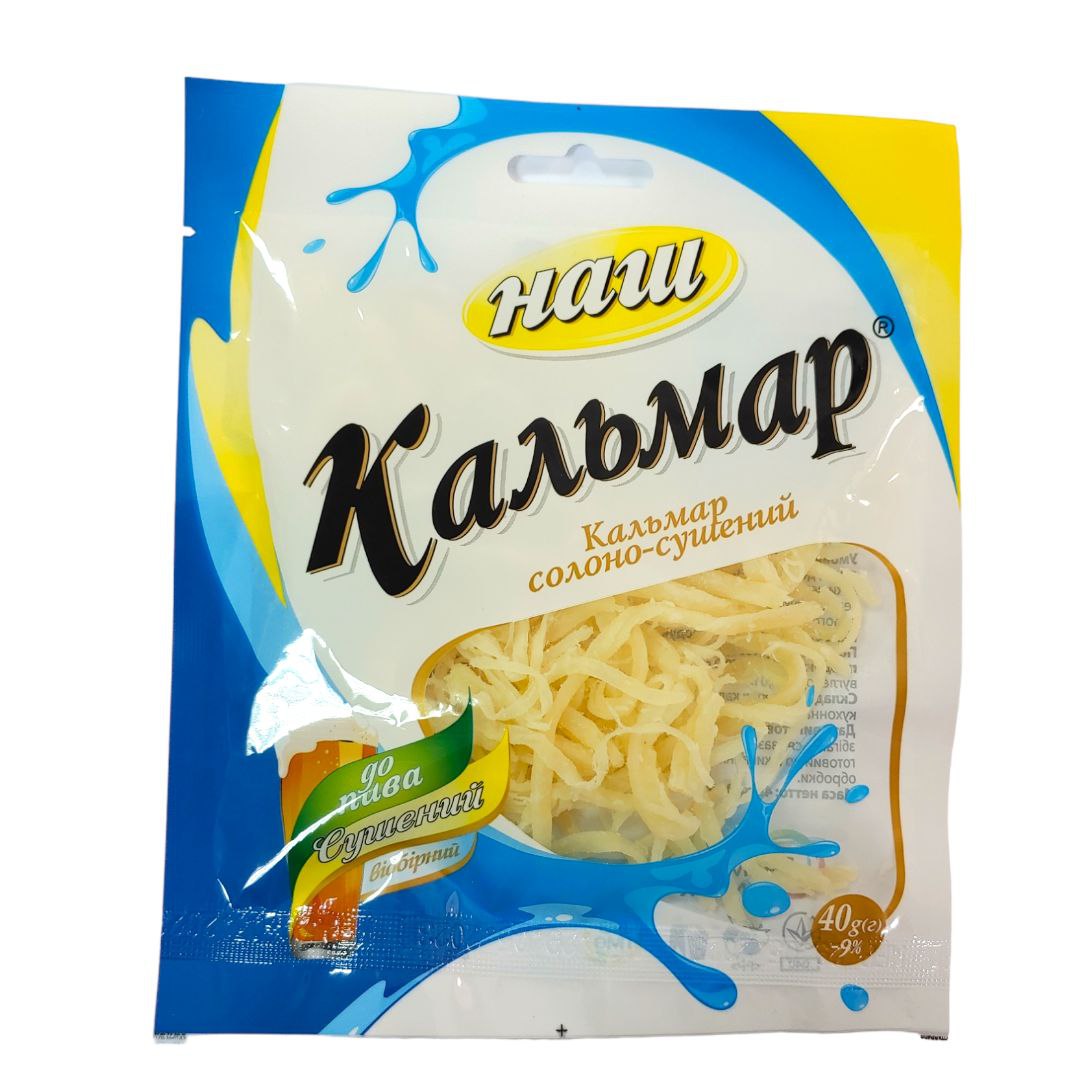 НАШ Кальмар солено-сушеный 40г - ExtraFood